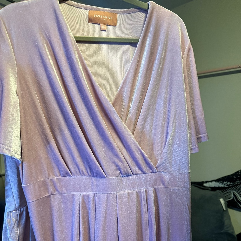 Jessakae Pink Velvet Dress Size 16